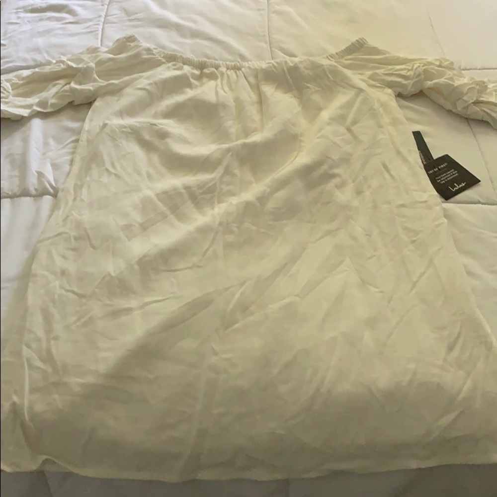 White off the shoulder dress